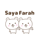 Cute bear stickers name, Farah（個別スタンプ：1）
