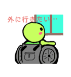 車椅子カメさん（個別スタンプ：5）