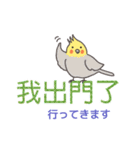 オカメインコ-デカ文字（台湾・中国語）（個別スタンプ：25）