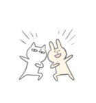 うさぎとねこのゆるシュールな日常（個別スタンプ：21）