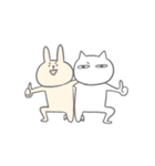 うさぎとねこのゆるシュールな日常（個別スタンプ：23）