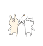 うさぎとねこのゆるシュールな日常（個別スタンプ：24）