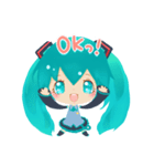 初音ミクちゃんのスタンプ。（個別スタンプ：9）