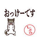 黒柴しょう（デカ文字・敬語）（個別スタンプ：7）