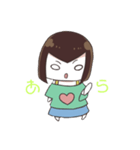 V字前髪の女の子（個別スタンプ：4）