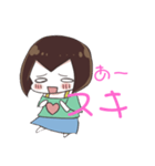 V字前髪の女の子（個別スタンプ：5）