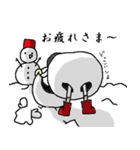 着ぐるみ日本男児！雪だるまver.（個別スタンプ：4）