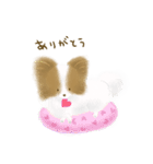 ふわふわパピヨン（個別スタンプ：5）