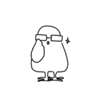 めがあわないとり（個別スタンプ：35）