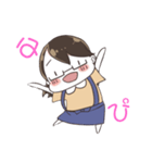 眼鏡の女子（個別スタンプ：1）