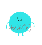 カラフルにまるい（個別スタンプ：1）