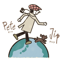 [LINEスタンプ] Jip＆Peteのゆる〜い日々