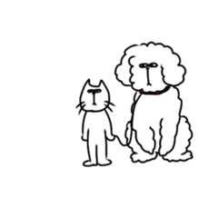 [LINEスタンプ] ハナオの愛犬スタンダードプードルのハナミの画像（メイン）