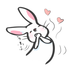 [LINEスタンプ] 今日和うさぎとちゅーた