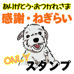 [LINEスタンプ] 感謝の気持ち色々☆犬のスタンプの画像（メイン）