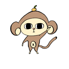 [LINEスタンプ] さるもちくん