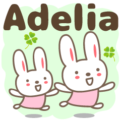 [LINEスタンプ] Cute rabbit stickers name, Adeliaの画像（メイン）