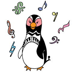 [LINEスタンプ] 音楽ペンギン『グイノータ』