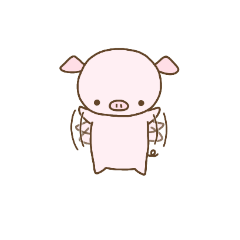 [LINEスタンプ] こぶたのムーさん