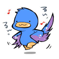 [LINEスタンプ] 幸せの青い鳥ちゃん