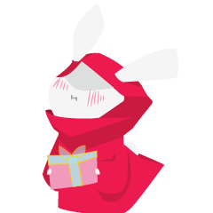 [LINEスタンプ] 赤ずきんうさぎ