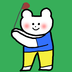[LINEスタンプ] リコ画伯のゴルフ会話 2の画像（メイン）