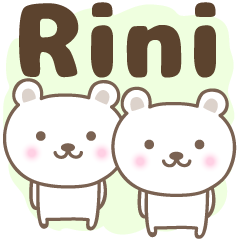 Cute bear stickers name, Rini
