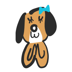 [LINEスタンプ] 努力家の犬のシャンティ