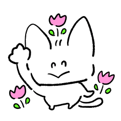 [LINEスタンプ] 白いにゃんころ