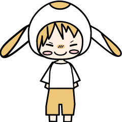 [LINEスタンプ] 擬人化うさぎくん