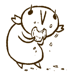 [LINEスタンプ] よく食べる あんこちゃん