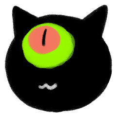 [LINEスタンプ] めだまねこ