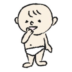 [LINEスタンプ] おむつ一丁赤ちゃん