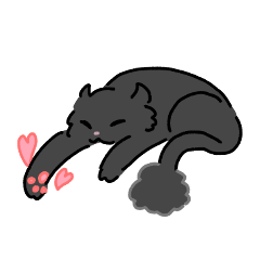 [LINEスタンプ] 黒猫モモと友達の画像（メイン）