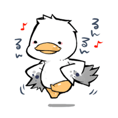 [LINEスタンプ] 幸せの青い鳥ちゃんと白鳥ちゃん