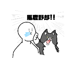 [LINEスタンプ] 裏表白黒猫