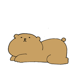 [LINEスタンプ] のっぺりしたクマ