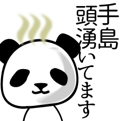 [LINEスタンプ] 手島■面白パンダ名前スタンプの画像（メイン）