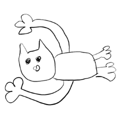 [LINEスタンプ] 雑なねこっぽいやつ