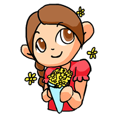 [LINEスタンプ] 三つ編みの少女