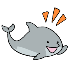 [LINEスタンプ] イルカとクジラの画像（メイン）