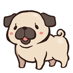 [LINEスタンプ] プグちゃんの日常