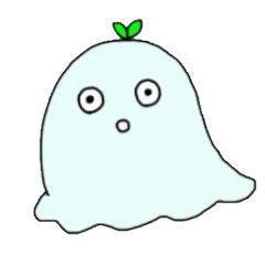 [LINEスタンプ] 水色オバケ