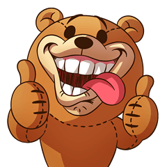 [LINEスタンプ] クマくん（ぬいぐるみ）の画像（メイン）