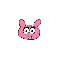 [LINEスタンプ] 可愛いピンクうさぎキャラクターステッカーの画像（メイン）