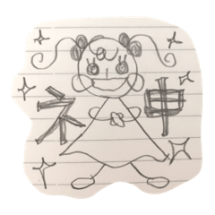 [LINEスタンプ] ノートの落書き 女の子