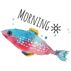 [LINEスタンプ] 水彩画の手描きスタンプ by marimo