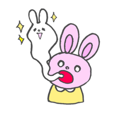 [LINEスタンプ] ピンクうさぎのミミちゃん