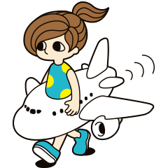[LINEスタンプ] ヒコーキ女子の生活