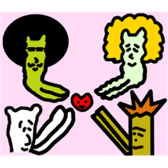 [LINEスタンプ] アルパカ一族の日常スタンプ。